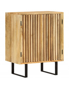 Credenza con 2 Ante 55x35x70 cm in Legno Massello di Mango
