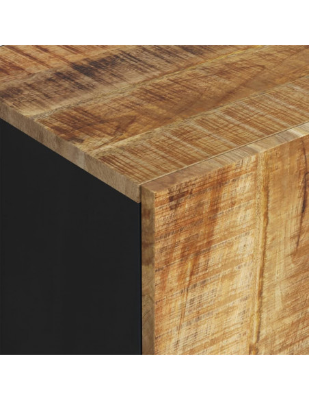 Credenza con 2 Ante 90x33x75 cm in Legno Massello di Mango
