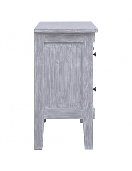 Credenza con 2 Cassetti 90x30x60 cm in Legno Massello di Mogano