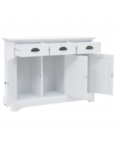 Credenza con 3 Ante in MDF e Legno di Pino 105x35x77,5 cm