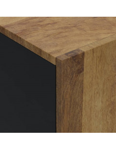 Credenza con 4 Ante 60x33x75 cm in Legno Massello di Mango