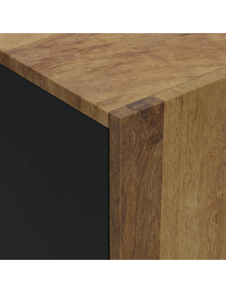 Credenza con 4 Ante 60x33x75 cm in Legno Massello di Mango