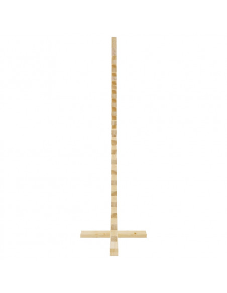 Albero di Natale Decorativo in Legno 120 cm Legno Massello Pino