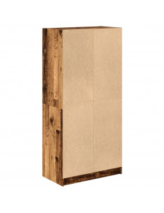 Credenza con Ante Legno Antico 68x37x142cm in Legno Multistrato