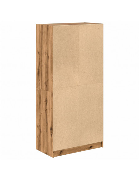 Credenza con Ante Rovere Artigianale 68x37x142 cm Multistrato