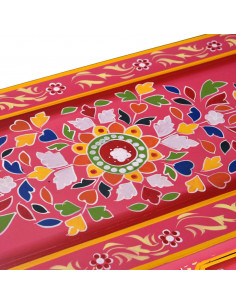 Credenza con Cassetti in Massello di Mango Rosa Dipinta a Mano