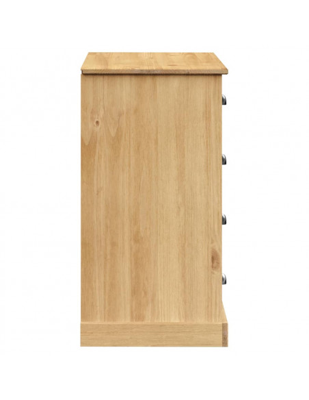 Credenza con Cassetti VIGO 113x40x75 cm Legno Massello di Pino