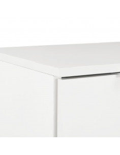 Credenza con Finitura Lucida Bianca 71x35x80 cm in Truciolato