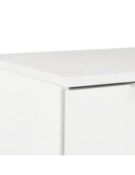 Credenza con Finitura Lucida Bianca 71x35x80 cm in Truciolato