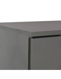 Credenza con Finitura Lucida Grigia 71x35x80 cm in Truciolato