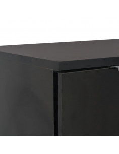 Credenza con Finitura Lucida Nera 71x35x80 cm in Truciolato