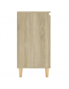 Credenza con Gambe Legno Massello Sonoma 60x35x70cm Multistrato