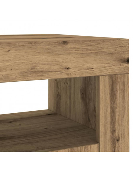 Credenza con Luci LED Artigianale 80x35x75 cm in Truciolato