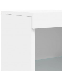 Credenza con Luci LED Bianca 162x37x100 cm