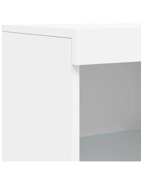 Credenza con Luci LED Bianca 162x37x100 cm