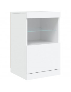 Credenza con Luci LED Bianca 162x37x67 cm