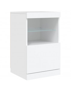 Credenza con Luci LED Bianca 164x37x67 cm