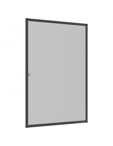 Zanzariera per Finestre Antracite 80x120 cm