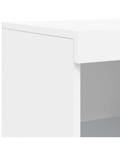 Credenza con Luci LED Bianca 41x37x100 cm