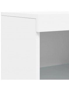 Credenza con Luci LED Bianca 41x37x100 cm
