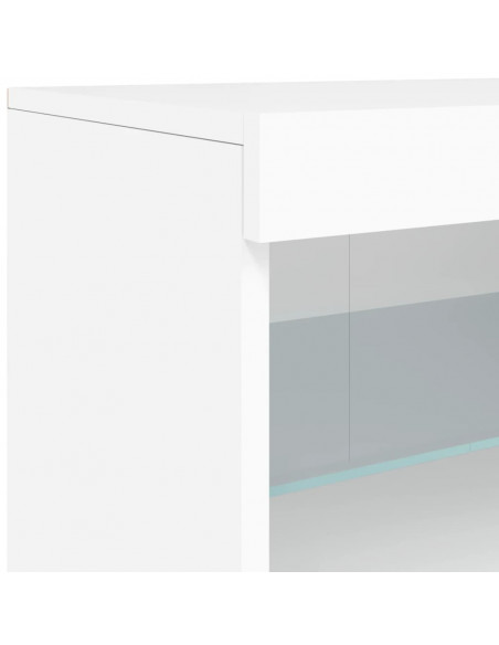 Credenza con Luci LED Bianca 41x37x67 cm