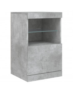 Credenza con Luci LED Grigio Cemento 162x37x67 cm