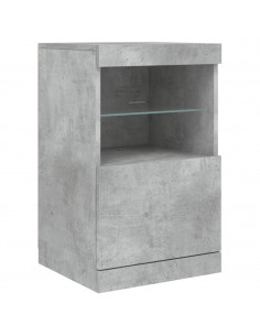 Credenza con Luci LED Grigio Cemento 164x37x67 cm