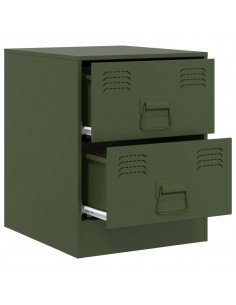 Comodino Verde34,5x39x44 cm in Acciaio 2