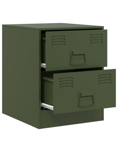 Comodino Verde34,5x39x44 cm in Acciaio
