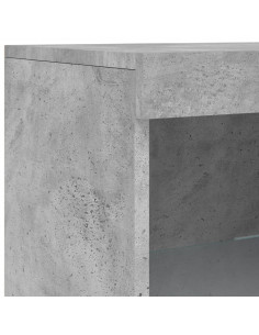 Credenza con Luci LED Grigio Cemento 41x37x100 cm