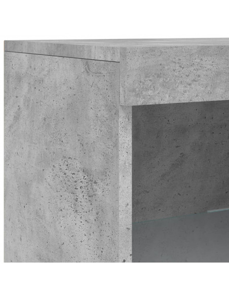 Credenza con Luci LED Grigio Cemento 41x37x100 cm