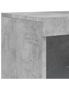 Credenza con Luci LED Grigio Cemento 41x37x100 cm