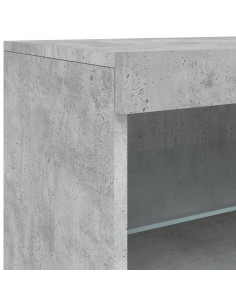 Credenza con Luci LED Grigio Cemento 41x37x67 cm