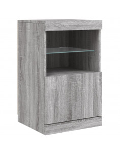 Credenza con Luci LED Grigio Sonoma 164x37x67 cm