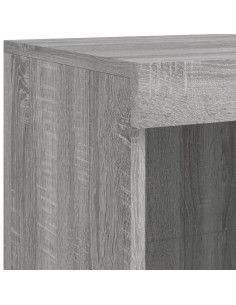 Credenza con Luci LED Grigio Sonoma 202x37x100 cm