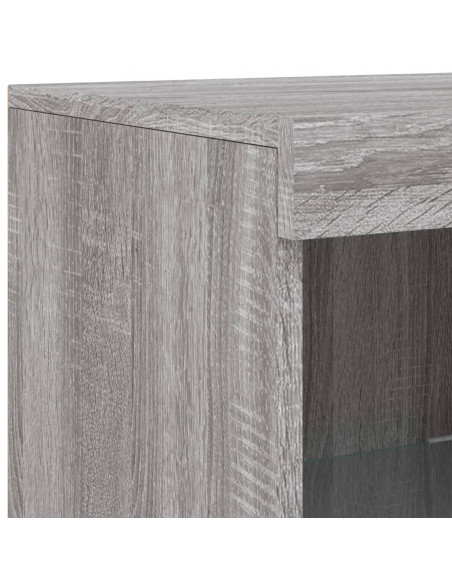 Credenza con Luci LED Grigio Sonoma 41x37x100 cm