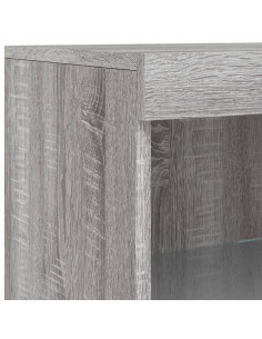 Credenza con Luci LED Grigio Sonoma 41x37x100 cm