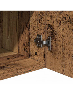 Credenza con Luci LED Legno Antico 115,5x30x75 cm in Truciolato