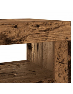 Credenza con Luci LED Legno Antico 80x35x75 cm in Truciolato