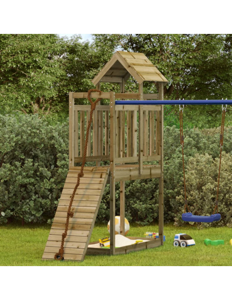 Torre da Gioco 52,5x110,5x214 cm in Legno di Pino Impregnato