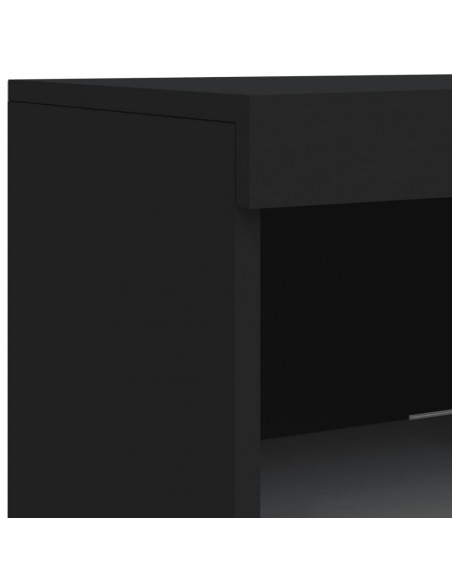 Credenza con Luci LED Nera 41x37x100 cm