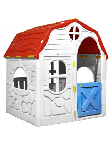 Casetta per Bambini Pieghevole con Porta e Finestre