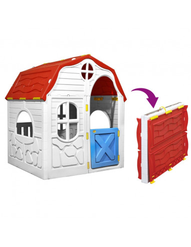 Casetta per Bambini Pieghevole con Porta e Finestre