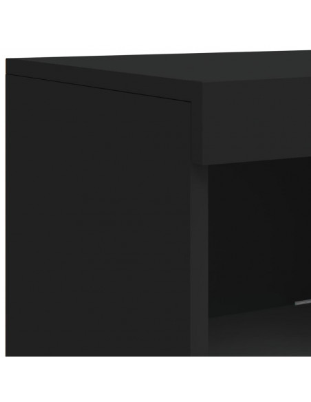 Credenza con Luci LED Nera 41x37x100 cm