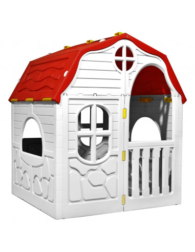 Casetta per Bambini Pieghevole con Porta e Finestre