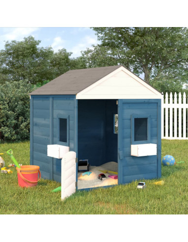 Casetta con Porta Chiudibile e Vasi Fiori Legno Massello Abete