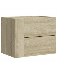 Comodino a Muro Rovere Sonoma 45x30x35 cm 2