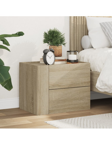 Comodino a Muro Rovere Sonoma 45x30x35 cm