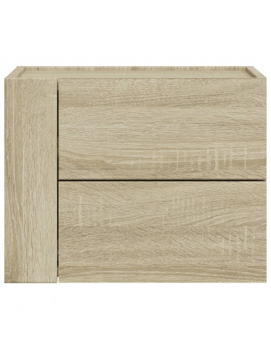 Comodino a Muro Rovere Sonoma 45x30x35 cm