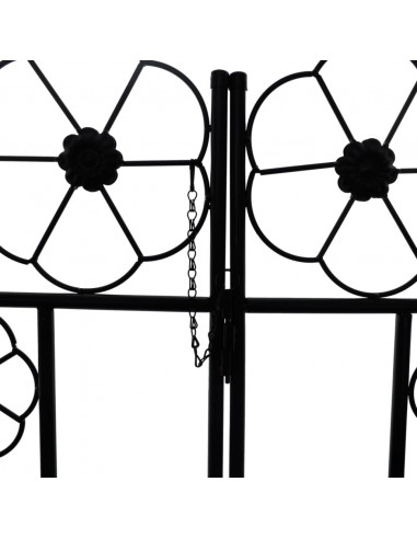 Arco con porta da giardino per piante rampicanti